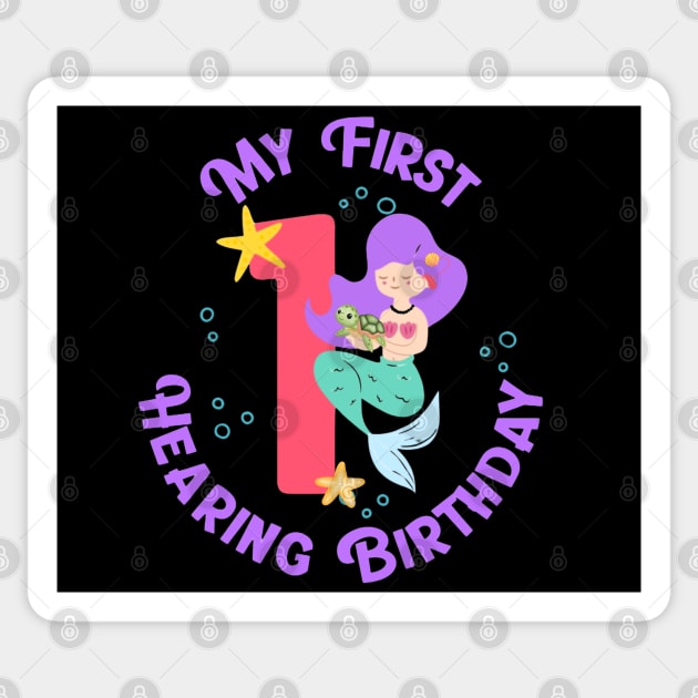 Happy 1st Hearing Birthday | Cochlear Implant | CI Sticker by RusticWildflowers